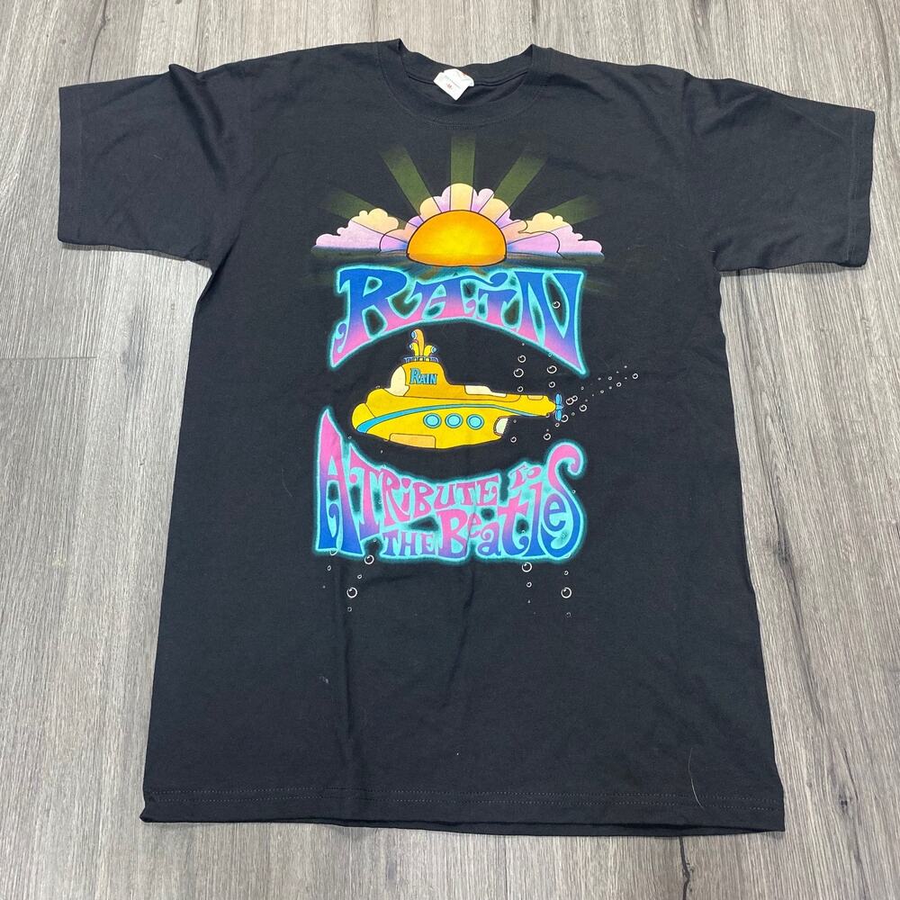 Vintage Rain Tribute to The Beatles Yellow Submarine Psychedelic  T-Shirt Medium